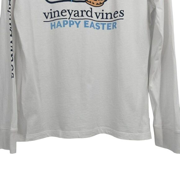 Vineyard Vines Long-Sleeve Easter Pocket Tee White Small - Picture 10 of 11